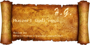 Huszerl Gyöngyi névjegykártya