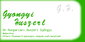 gyongyi huszerl business card