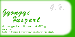 gyongyi huszerl business card
